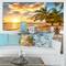 Designart - Gorgeous Beach of Island Barbados - Modern Seascape Canvas Artwork